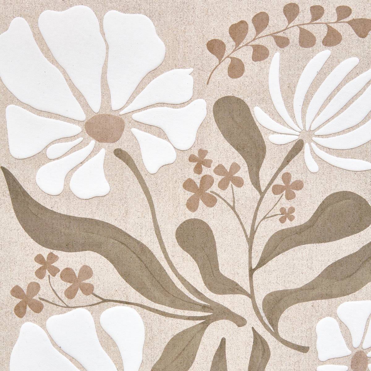 Framed Canvas Print "Esmee" Khaki Green, 40x50 cm Grey