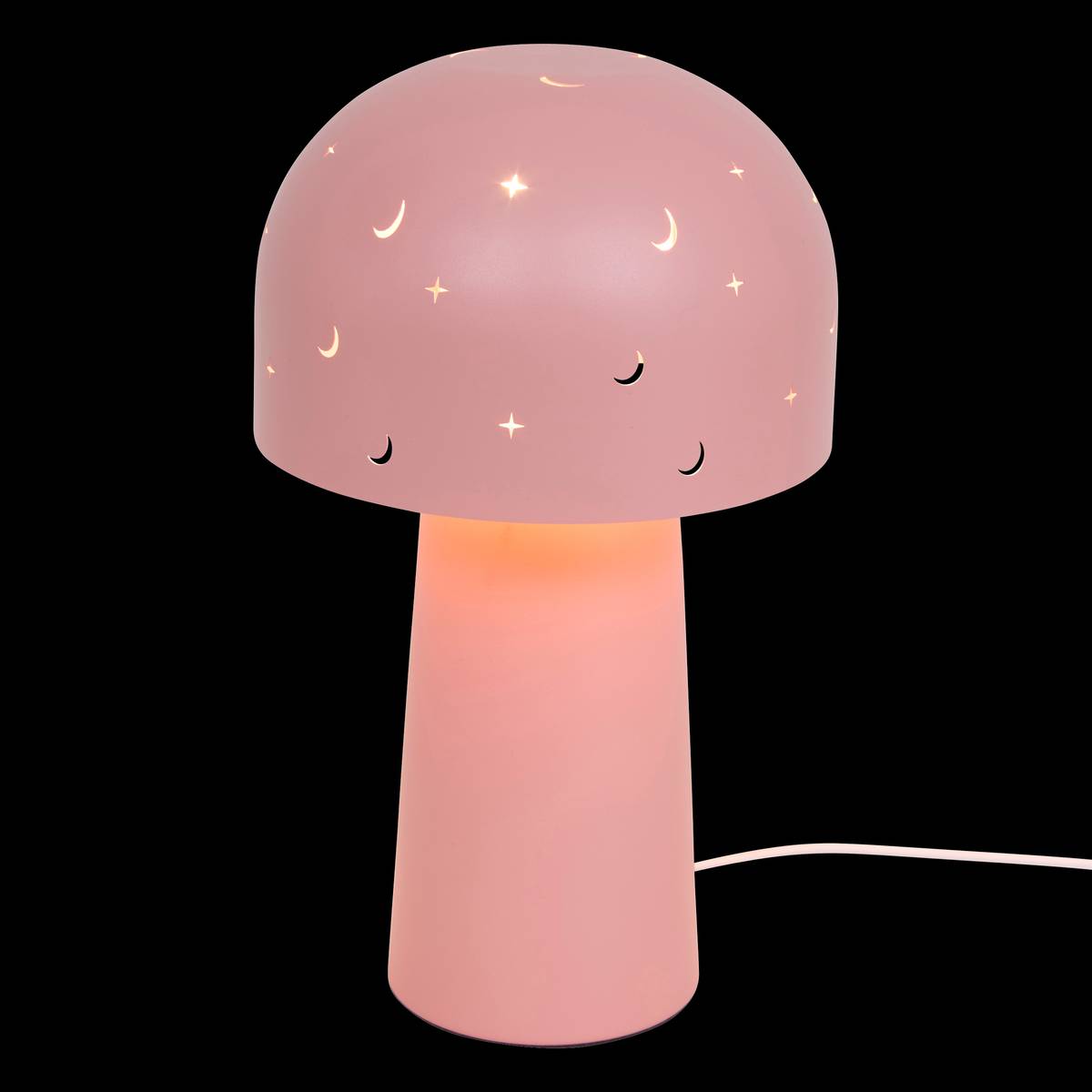 Children's Table Lamp "Starry" Rose, H.27 cm Pink