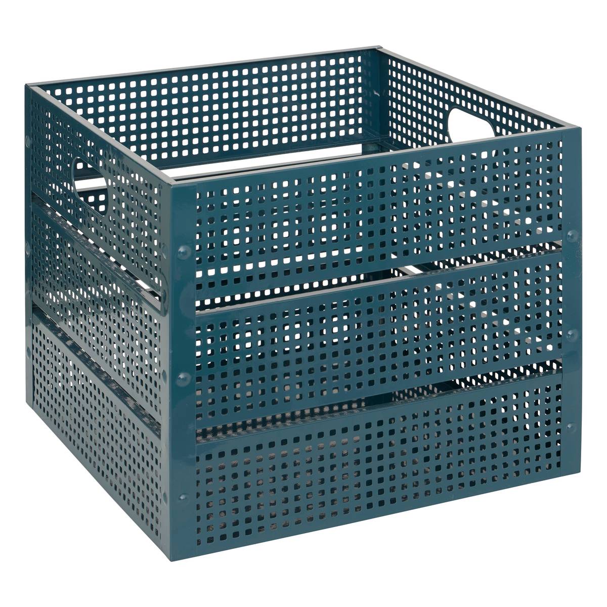 Set of 4 "Azae" boxes 35x30 cm Blue