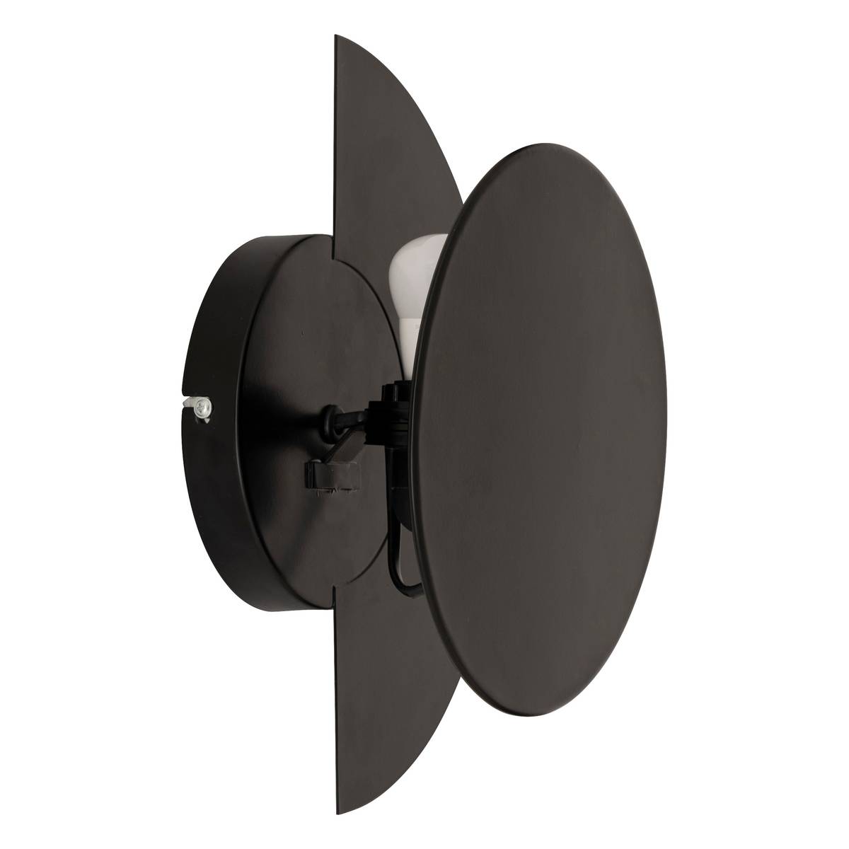 Wall lamp "Mysti" Black, 25x12 cm Amber