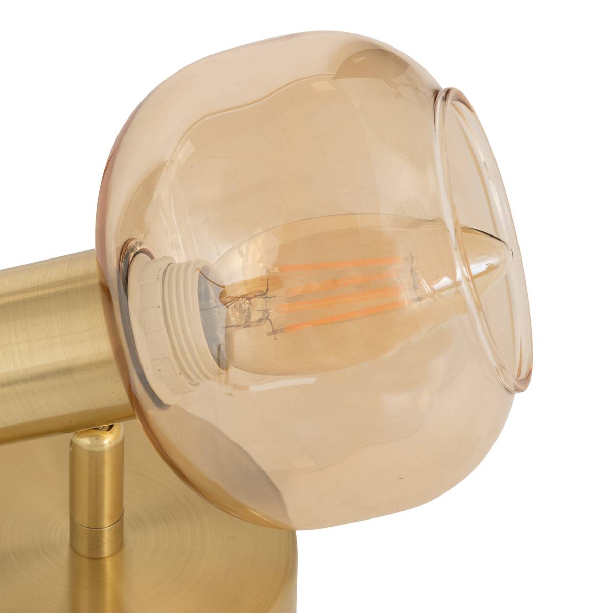 Wall/Ceiling Light "Pilia" Gold, 16x10 cm Red
