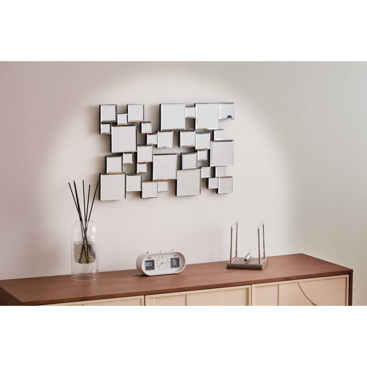 Wall mirrors "Jandira" Gray, 60x38 cm Grey