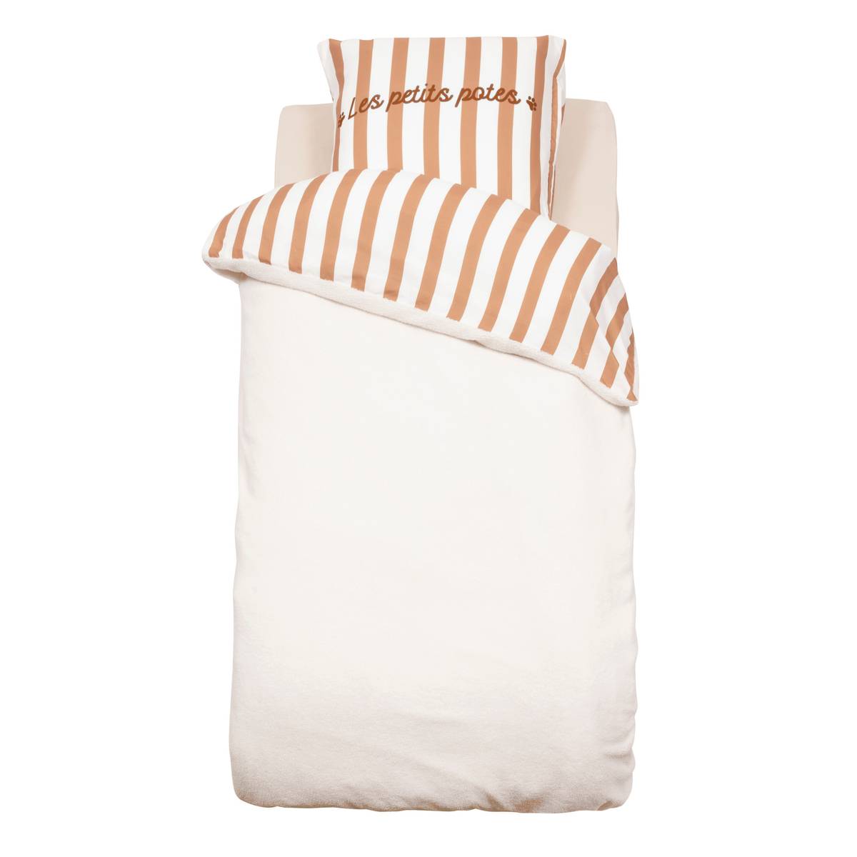 Children's Bedding Set "Scott" 2 pieces, 140x200 cm, Multicolor Beige / Orange