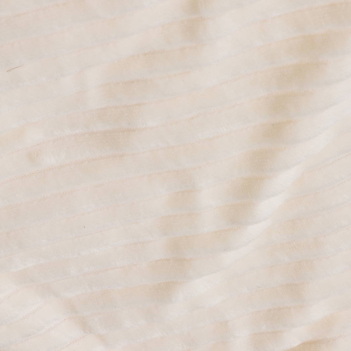Ribbed Flannel Throw "Arum" Ivory, 240x220 cm Ivory
