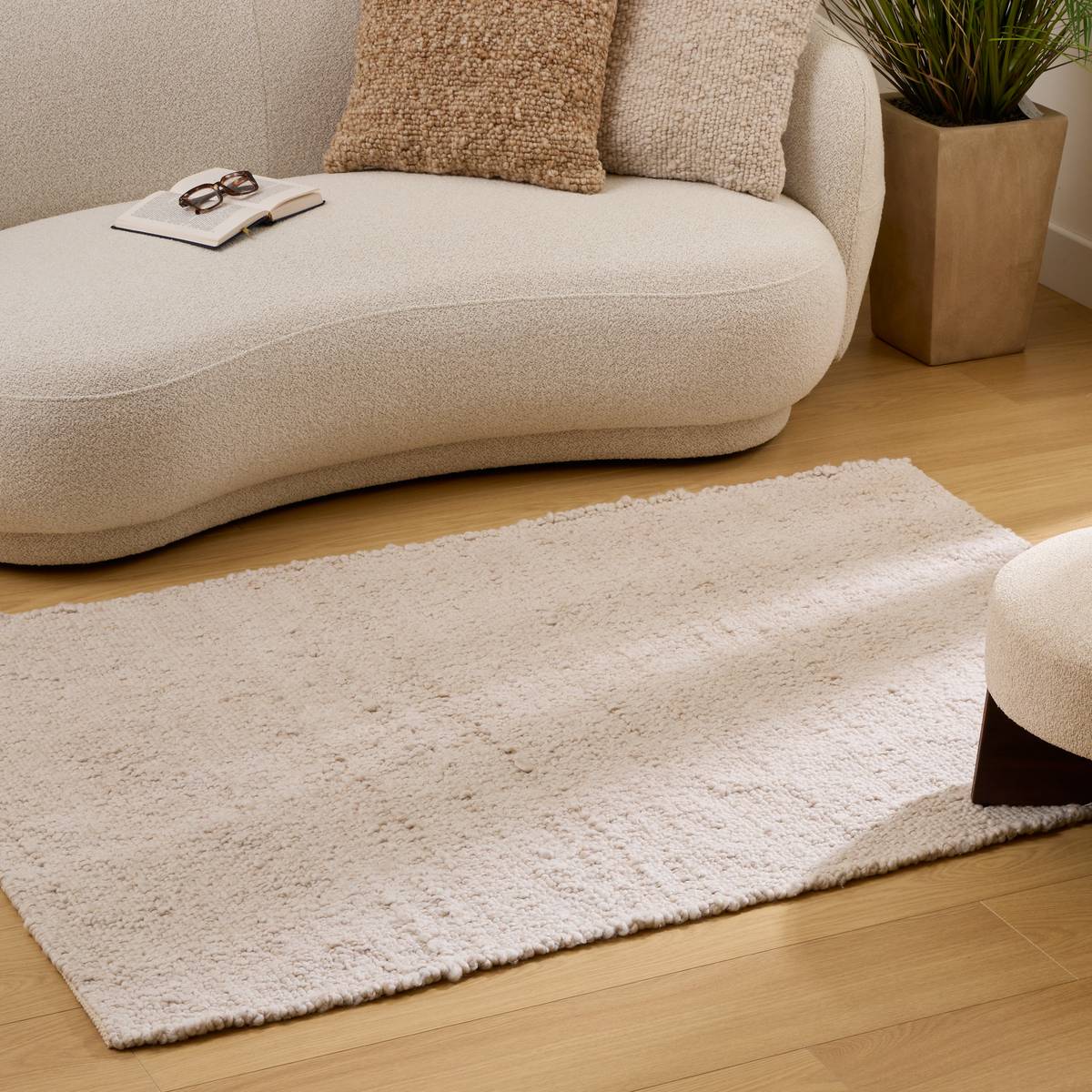 Wool effect rug "Volna" Ivory, 230x160 cm Ivory