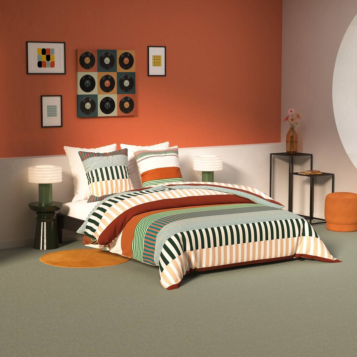 "Nocta" Printed Bedding Set Multicolor, 240x220 cm Multicolored