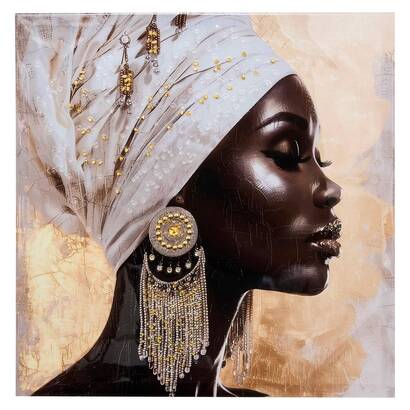 Printed canvas "mercury" gold, 60x60 cm