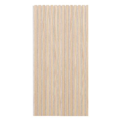 Decorative wood slat panel "colva" light oak effect, greige background, 120x60 cm
