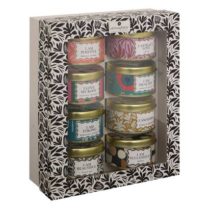 "sujan" candle set 8 candles, various scents