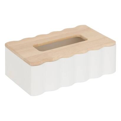 Tissue box "cherie" l.24 cm, white