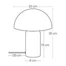 Mushroom lamp "Lito" Black, H.24.5 cm Black