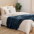 Flannel Throw "Ollis" Aegean Blue, 260x240 cm Blue