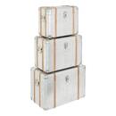 Set of 3 "Sky" trunks Silver, 54x33 cm Silver
