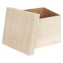 Set of 3 "Tineo" trunks Beige, 34x33 cm Beige