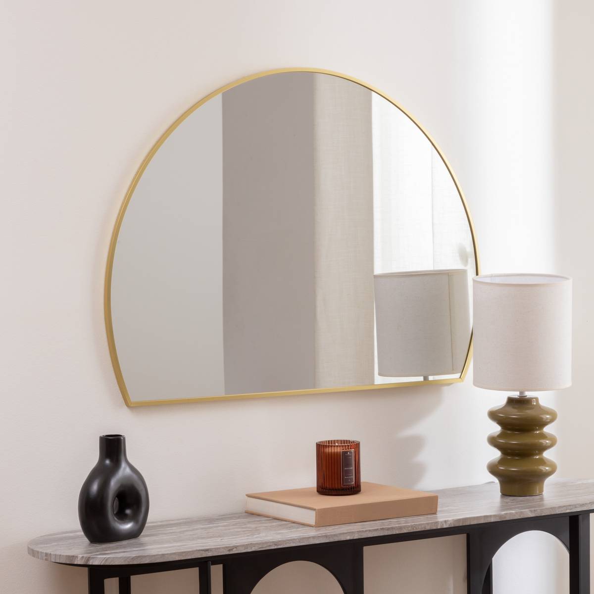 Wall Mirror "Alice" Gold, 90x65 cm Gold