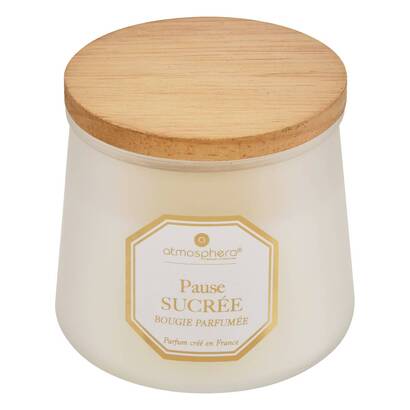 Scented candle "elisa" pink praline - caramel, transparent, 200g