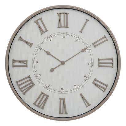 Clock "davina" beige, d.76 cm