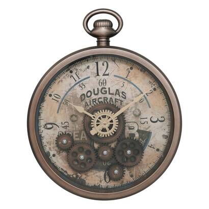 Clock "awa" brown, d.27 cm