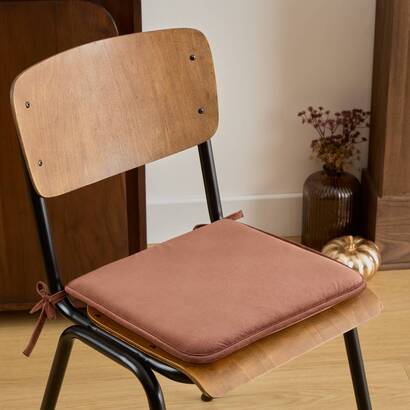 Chair cushion "lilou" brown tonka, 38x38 cm