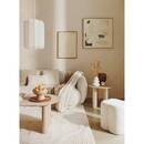Flannel throw with sherpa effect "Lyno" Beige Linen, 170x130 cm Beige