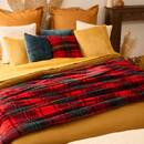 Printed Flannel Throw "Brody" Red, 230x180 cm Red
