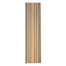 Decorative wood slat panel "Colva" Light oak effect, black background, 240x60 cm Light oak effect / Black background