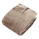 Flannel Throw "Ollis" Beige Linen, 260x240 cm Beige