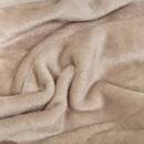 Flannel Throw "Ollis" Beige Linen, 260x240 cm Beige