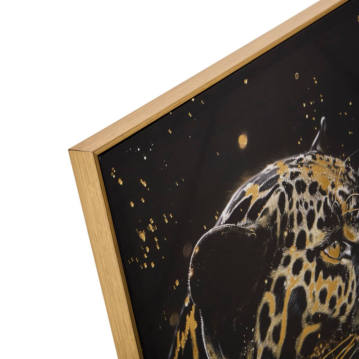 Framed Canvas Print "Lupita" Black, 58x78 cm Black