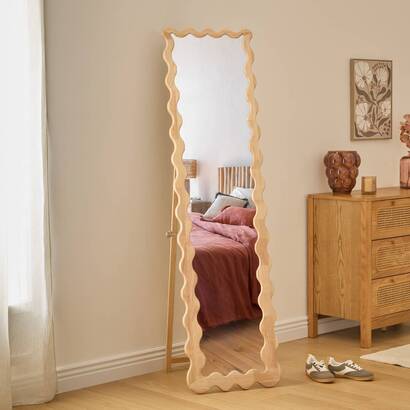 "brooke" floor mirror beige, 180x48 cm