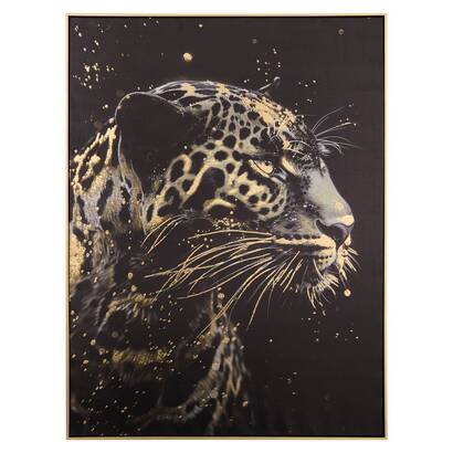Framed canvas print "lupita" black, 58x78 cm