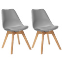 Set of 2 chairs "Baya" Beech, grey Grey 2