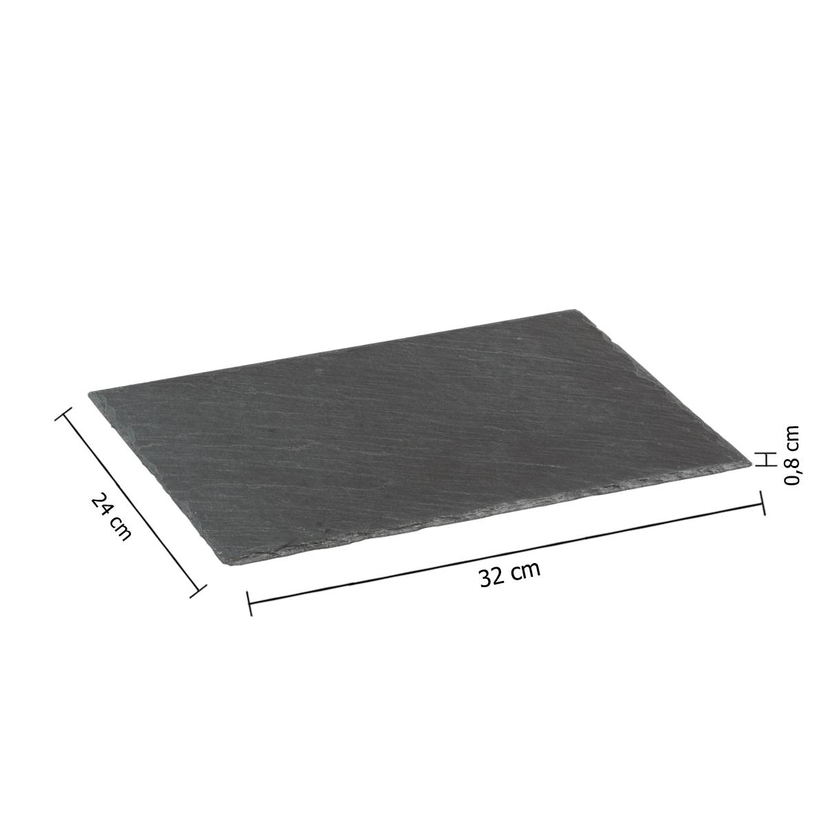Presentation plate "Slate" 32x24 cm, Slate Grey Slate grey