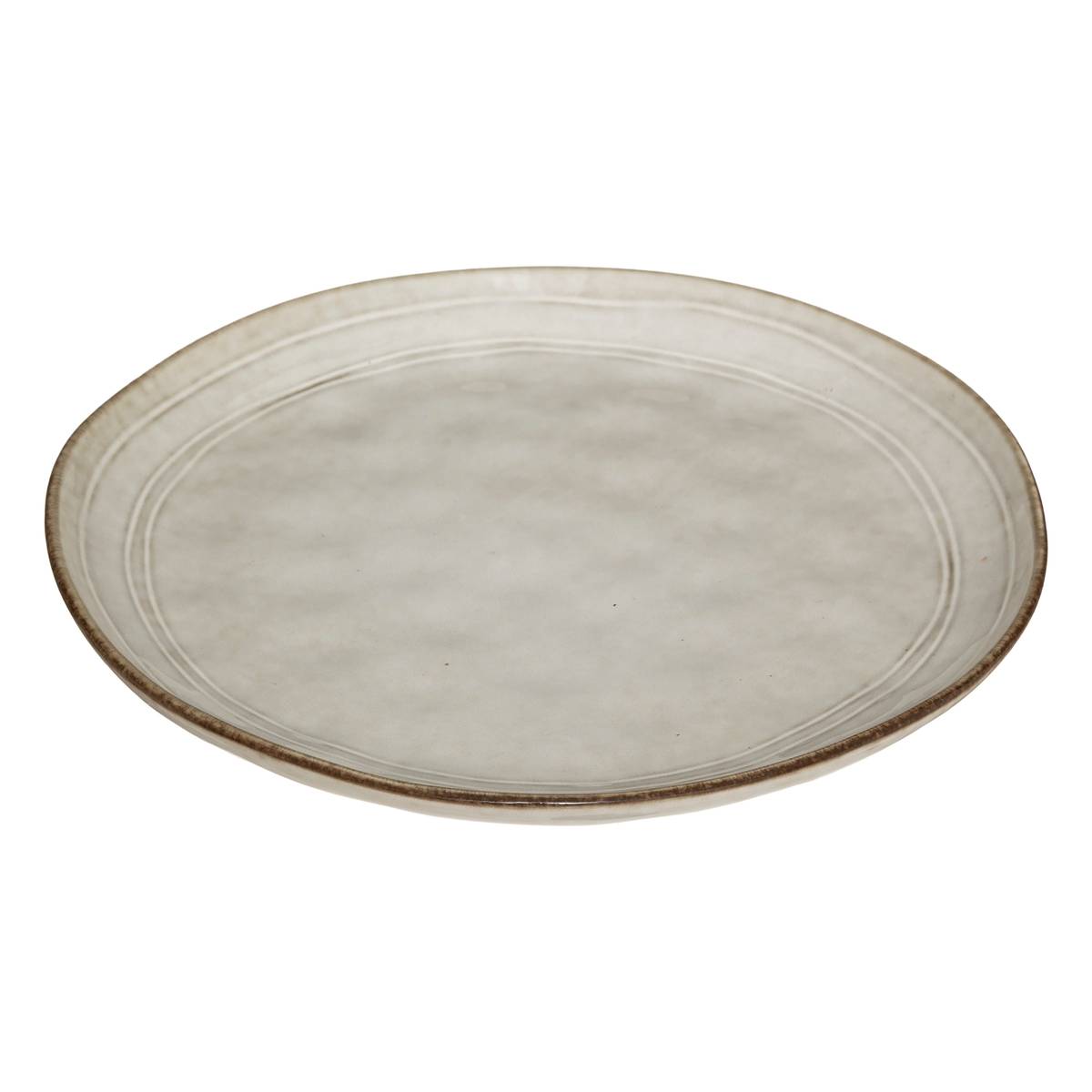 Set of 6 dessert plates "Flower" D.21.1 cm, Grey Grey