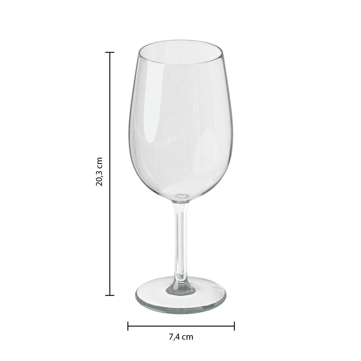 Set of 6 "Orpea" wine glasses 360 ml, Transparent Transparent