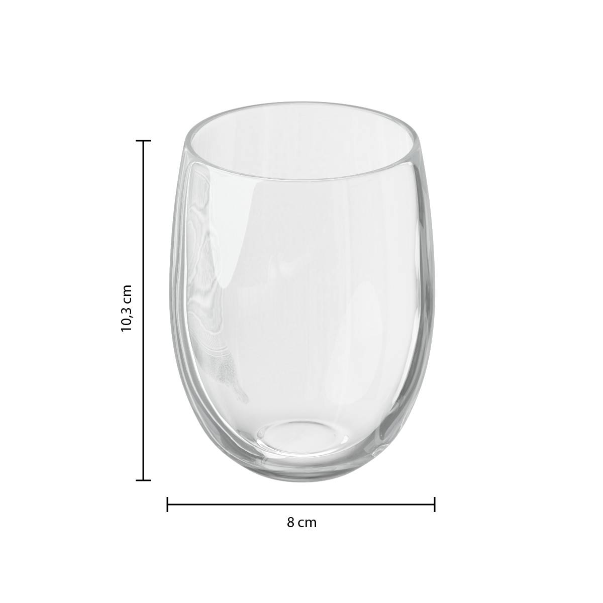 Set of 6 low tumblers "Orpea" 360 ml, Transparent Transparent