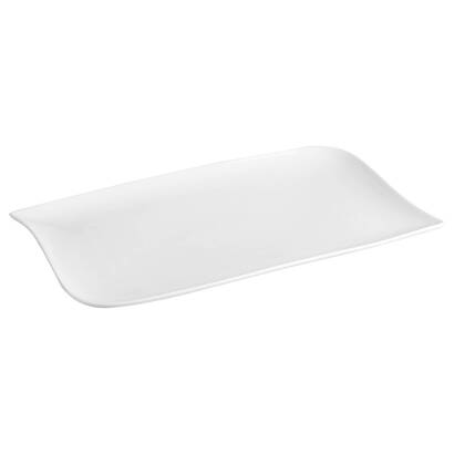 Set of 6 dinner plates "vague" 33x21 cm, white
