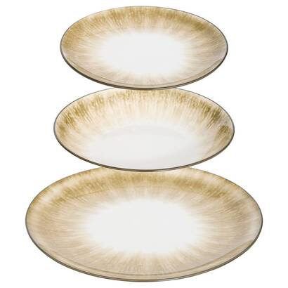 "sophie" dinner set 12 pieces, brown