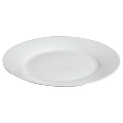 Set of 6 dinner plates "ronde" d.27 cm, white