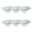 Set of 6 "Four Mini Shapes" Bowls H.5.3 cm, White Model A
