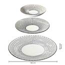 "Lunis" Tableware Set 18 pieces, Black & White Black