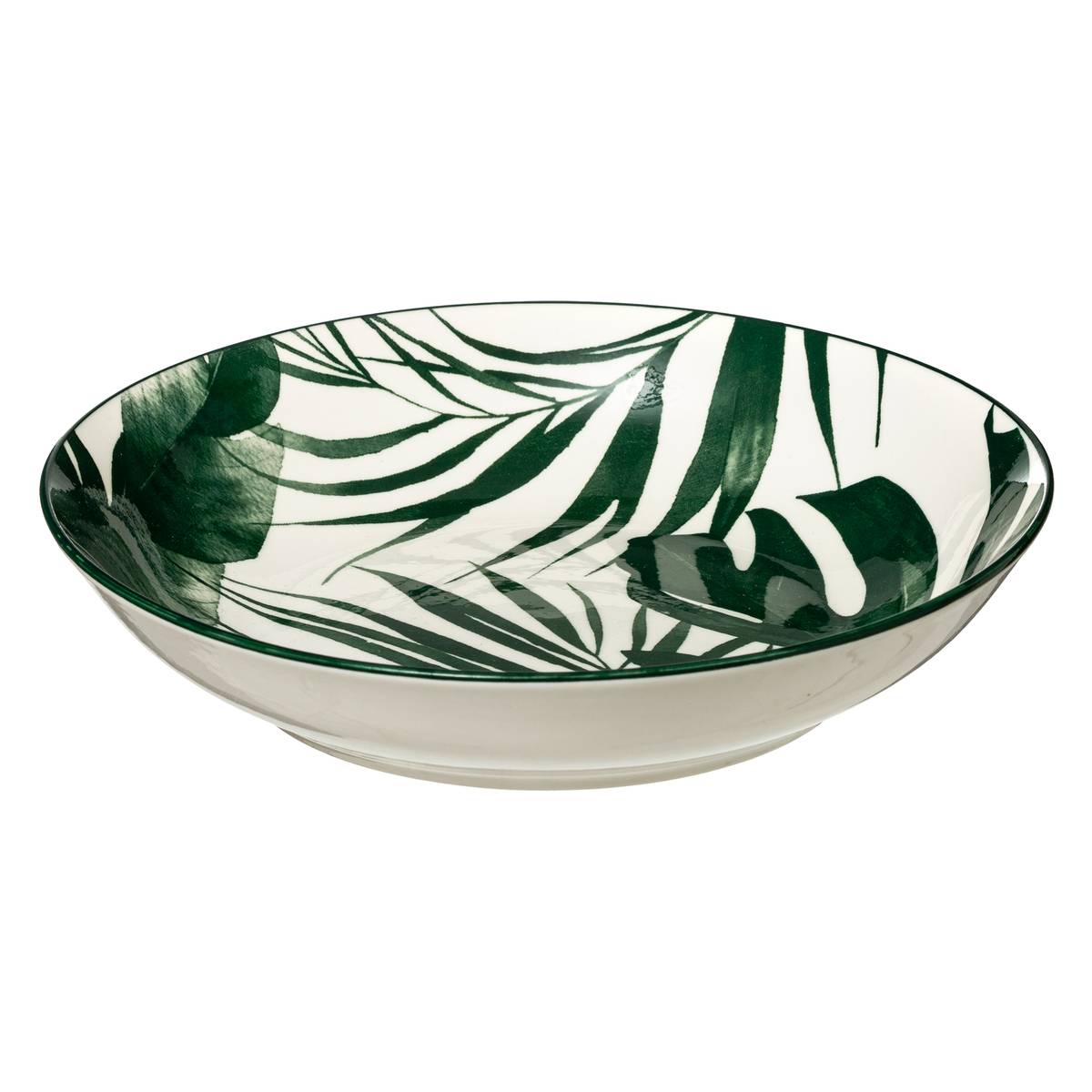 Set of 6 soup plates "Palme" D.20.2 cm, Black Green