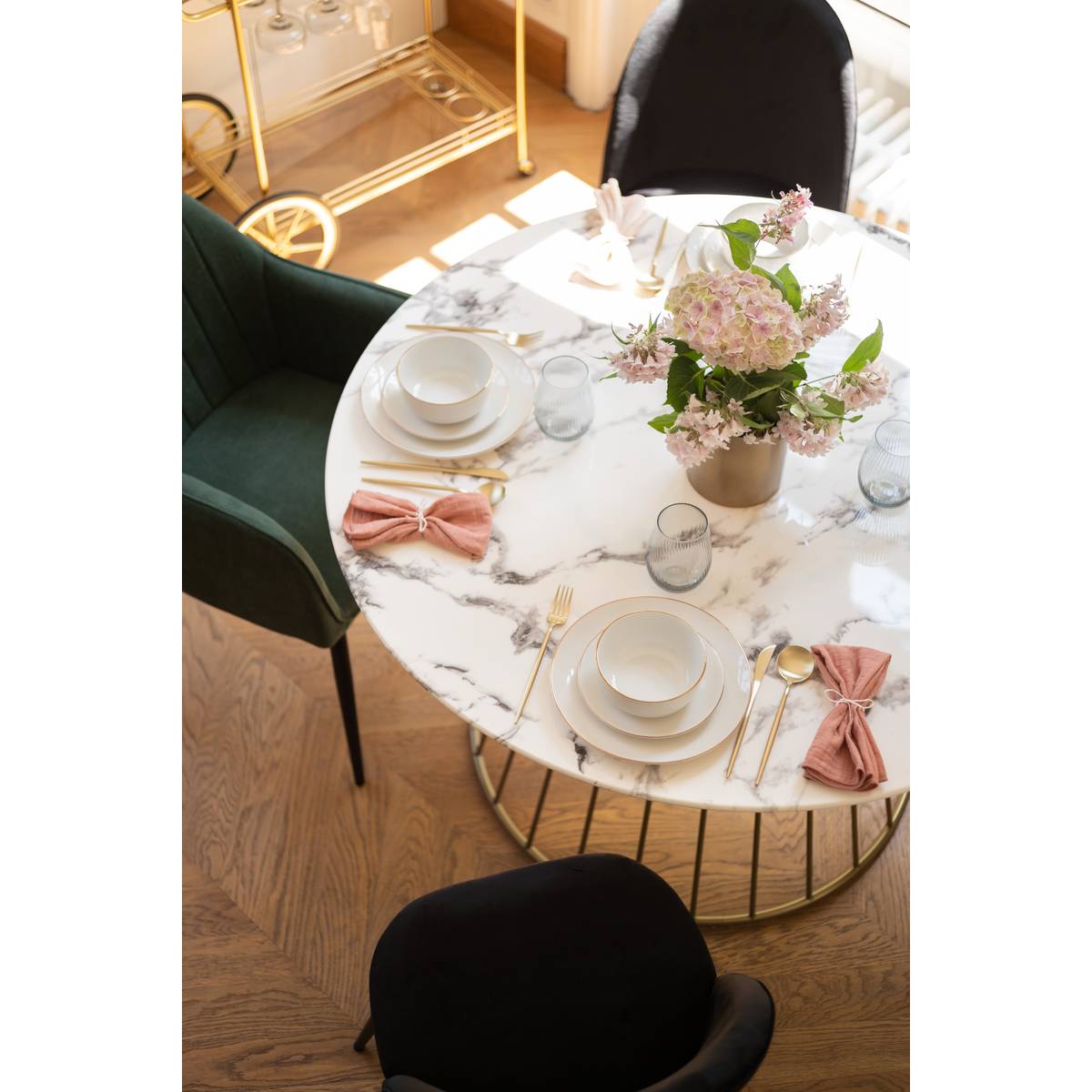 Set of 6 "Petit Salon" dessert plates D.19 cm, White White