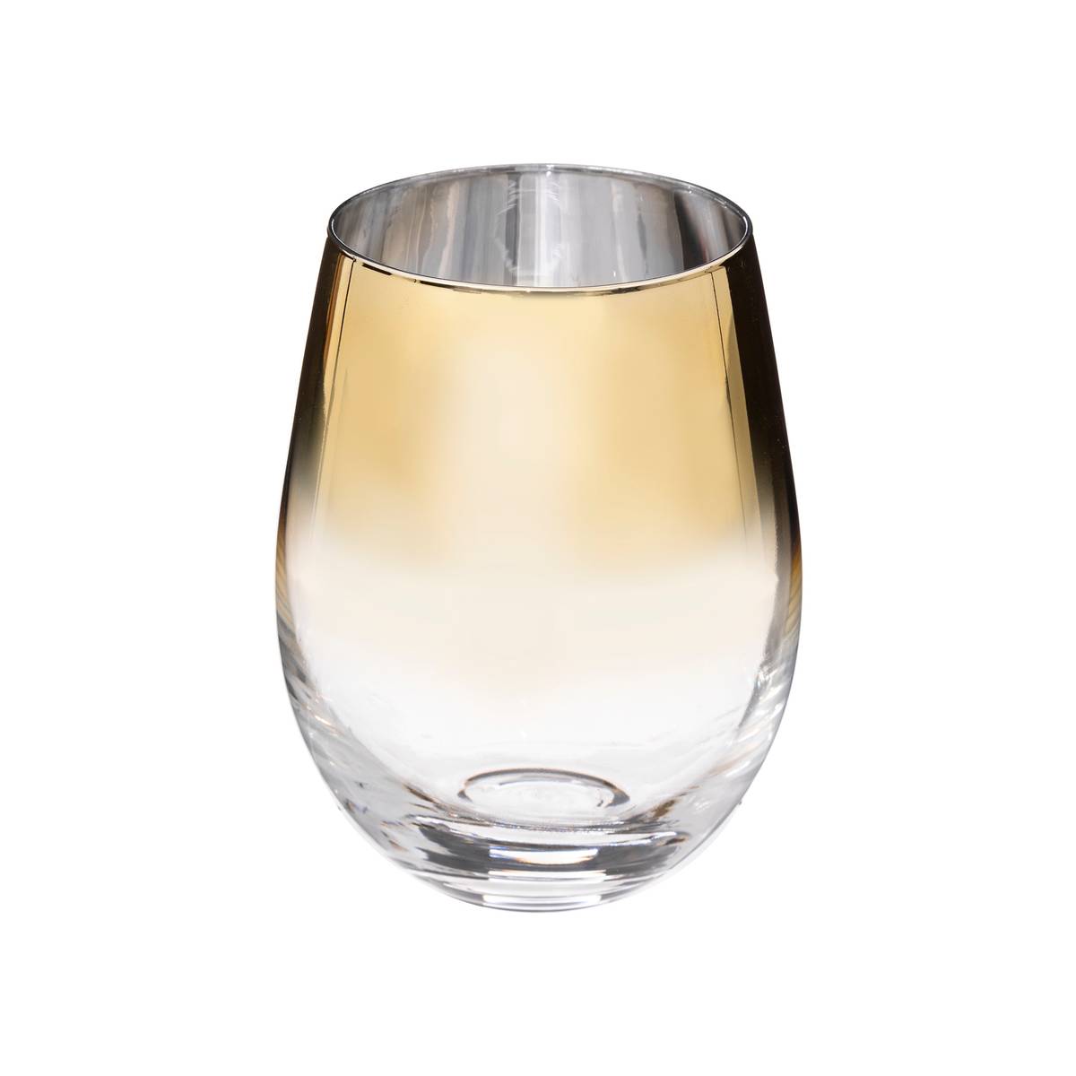 Set of 6 low tumblers "Arya" 540 ml, Gold Gold