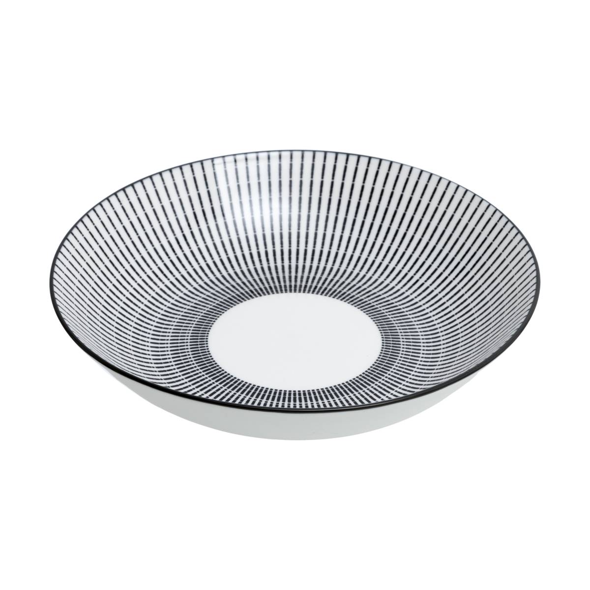 Set of 6 deep plates "Lunis" D.20.2 cm Black