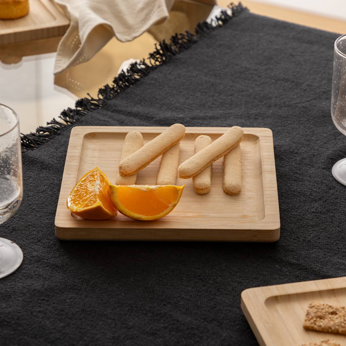 Presentation plate "Rio" 20x20 cm, Beige Beige