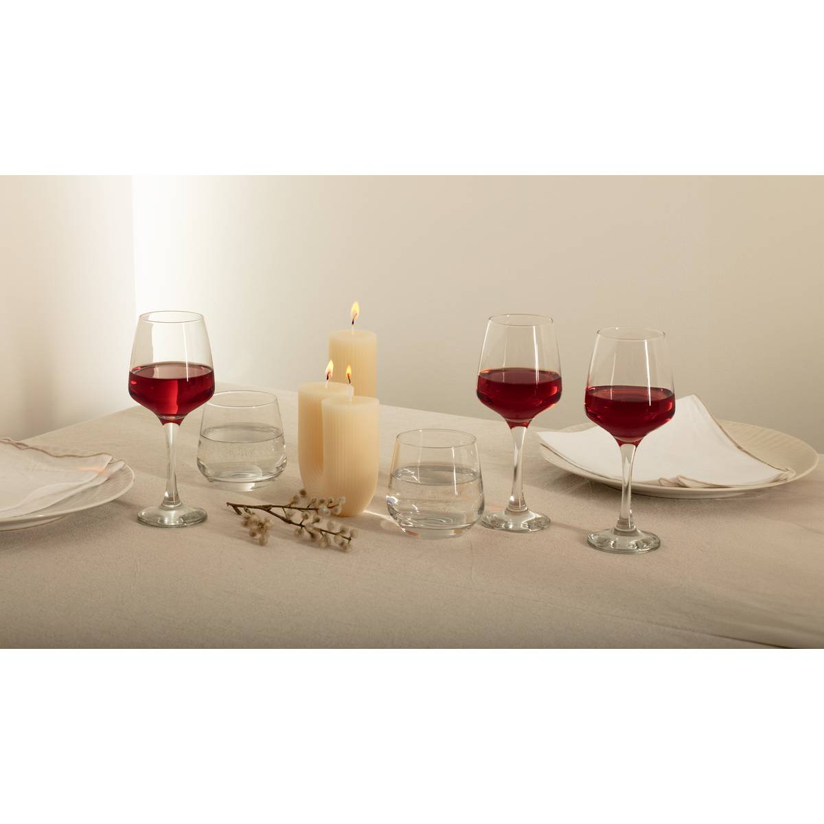 Set of 12 "Elaya" glasses 290 ml, Transparent Transparent