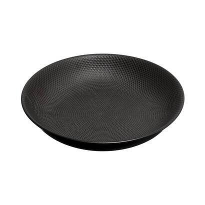 Deep plate "caviar" d.20.5 cm, black
