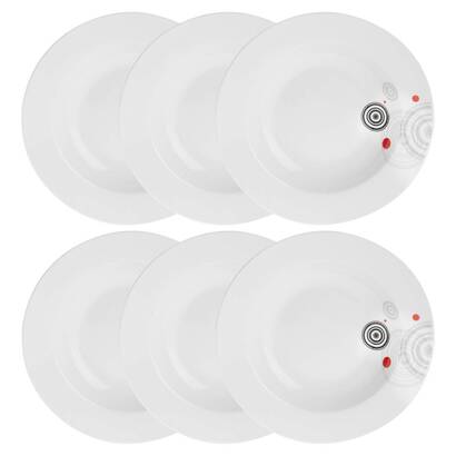 Set of 6 deep plates "instant" d.20.5 cm