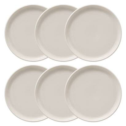 Set of 6 "nora" dessert plates d.21 cm, white